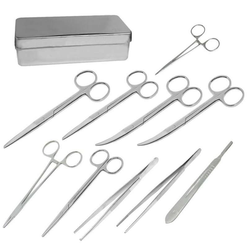 Kit de anatomia p/ dissecação (Instrumental Cirúrgico)