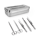 Kit Cirúrgico Veterinário Estudante - 5 Itens c/ caixa