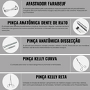 Kit cirúrgico completo p/ castração c/ 19 itens