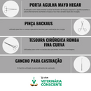 Kit cirúrgico completo p/ castração c/ 19 itens