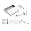 Kit cirúrgico completo p/ castração c/ 19 itens